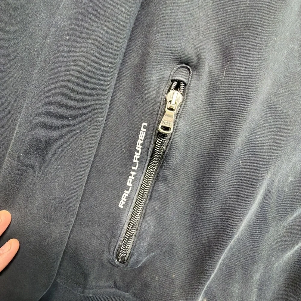 Polo‎ Ralph Lauren Jacket Mens XL Black Performance Full Zip Track Sweatshirt